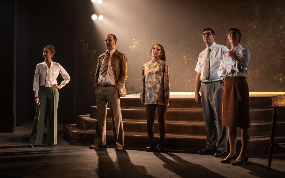 60 Miles by Road or Rail production shot. Right to Left: Subika Anwar-Khan, Dan McGarry, Helen Crevel, Davin Eadie, Jo Blake
